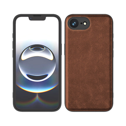 Kapa Tux Leather Back Cover for Apple iPhone 16E | Slim Shockproof Camera Protection Bumper Case (Brown)
