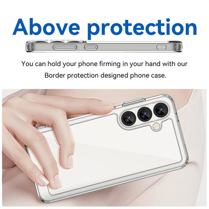 Kapa Unicorn Acrylic Clear Back Cover For Samsung Galaxy S25 Plus | Slim Shockproof [Military Grade Protection] Hybrid Bumper Case (Clear Sides)