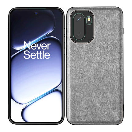 Kapa Tux Leather Back Cover for OnePlus 15R | Slim Shockproof Camera Protection Bumper Case (Grey)