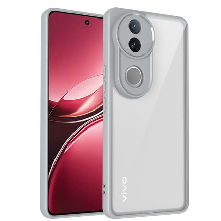 Kapa Hawkeye Clear Back Cover for Vivo V50 5G | Camera Lens Protector Shockproof Slim Clear Case Cover (Grey Sides) - Mobizang