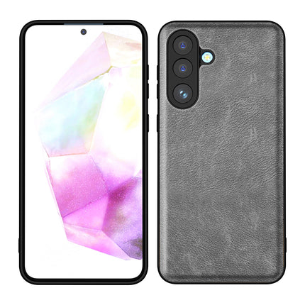 Kapa Tux Leather Back Cover for Samsung Galaxy M36 / F36 5G | Slim Shockproof Camera Protection Bumper Case (Grey)