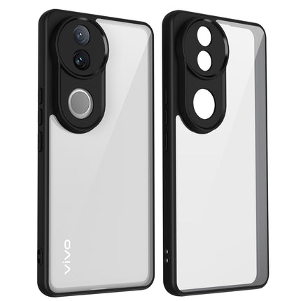 Kapa Hawkeye Clear Back Cover for Vivo V50 5G | Camera Lens Protector Shockproof Slim Clear Case Cover (Black Sides)