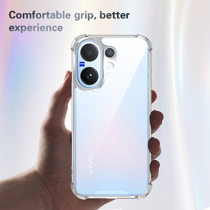 Kapa Airbag Armor Back Cover for Vivo V60 / V60e / Vivo T4 Pro 5G | Clear Slim Shockproof [Military Grade Protection] Hybrid Bumper Case (Clear)