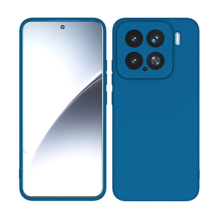 Kapa Matte Protective Lens Flexible Back Cover for Xiaomi 15 5G | Slim Silicone with Soft Lining Shockproof Full Body Bumper Case (Blue)