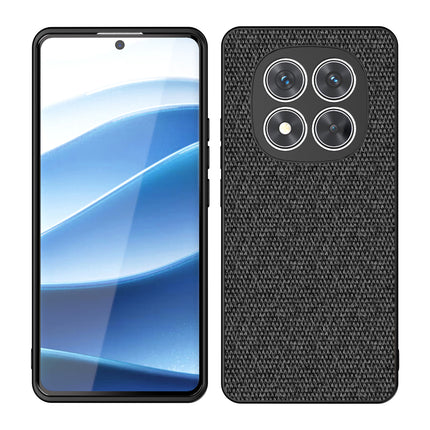 Kapa Soft Full Fabric Protective Back Case Cover for Redmi Note 14 Pro Plus | Shockproof Slim Hard Anti Slip Back Case (Black) - Mobizang