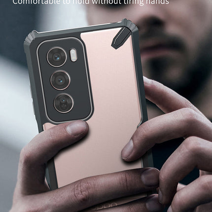 Kapa Bull Clear Back Cover for Oppo Reno 12 (5G) | [Military Grade Protection] Shock Proof Slim Hybrid Bumper Case (Black)