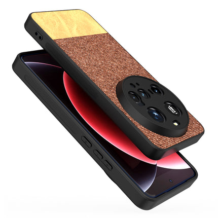 Kapa Soft Fabric & Leather Hybrid Protective Back Cover for Xiaomi 15 Ultra | Shockproof Slim Hard Anti Slip Back Case (Brown) - Mobizang