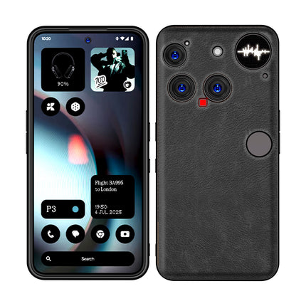 Kapa Tux Leather Back Cover for Nothing Phone 3 5G | Slim Shockproof Camera Protection Bumper Case (Black)