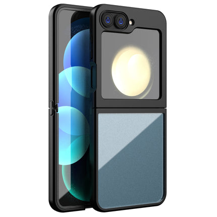 Kapa Hawkeye Clear Back Cover for Samsung Galaxy Z Flip 6 | Camera Lens Protector Shockproof Slim Clear Case Cover (Black)