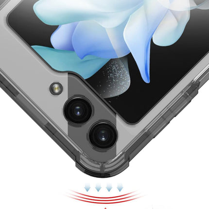 Kapa Clear Airbag Ring Back Case for Samsung Galaxy Flip6 / Z Flip 6 | Transparent Shockproof Slim Hard Protective Cover (Black)