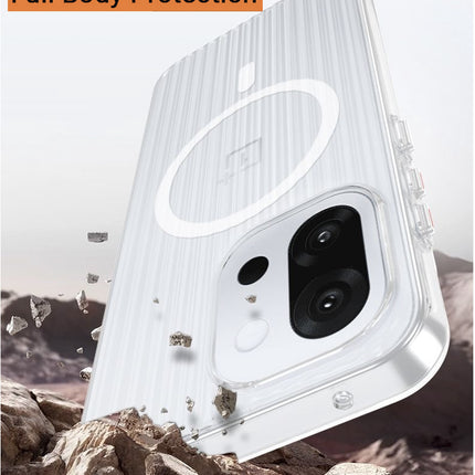 Kapa Wave Magnetic Frosted Grip Back Cover for OnePlus 13S | [MagSafe Compatible] Wireless charging, Slim, Metal Buttons Matte Finish Back Case (White)
