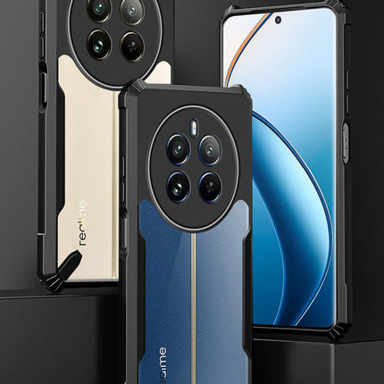 Kapa Bull Clear Back Cover for Realme 12 PRO / 12 PRO PLUS | [Military Grade Protection] Shock Proof Slim Hybrid Bumper Case (Black)