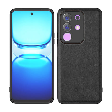 Kapa Tux Leather Back Cover for Iqoo Z10x 5G / Vivo T4x 5G | Slim Shockproof Camera Protection Bumper Case (Black)