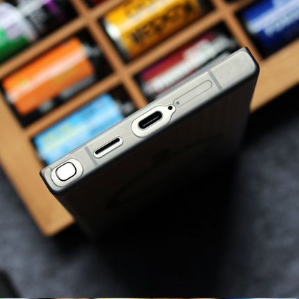 Kapa Matte Magnetic Wave Grip Back Cover for Samsung Galaxy S25 Ultra | [MagSafe Compatible] Wireless charging, Slim, Metal Buttons, Frosted Back Case (White) - Mobizang