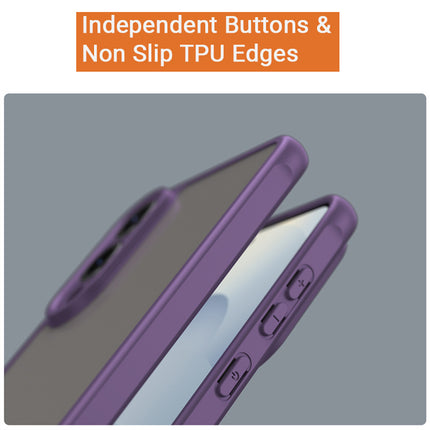 Kapa Shield Frosted Acrylic Back Cover for Samsung Galaxy S25 Edge| Hard Slim Inbuilt Camera Lens Cover Protection Shock Proof Bumper Case (Purple)
