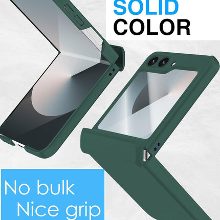 Kapa Ultra Thin Back Cover for Galaxy Z Flip6 / Z Flip 6 | With [Magnetic Hinge Protection] and Inbuilt Glass Window Protection (Green)