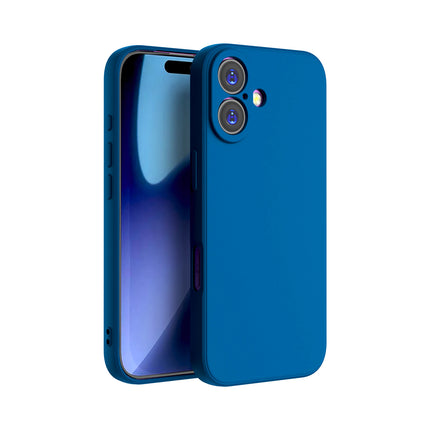 Kapa Matte Protective Lens Flexible Back Cover for Apple iPhone 17 | Slim Silicone with Soft Lining Shockproof Full Body Bumper Case (Blue)