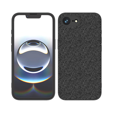 Kapa Soft Full Fabric Protective Back Case Cover for Apple iPhone 16E | Shockproof Slim Hard Anti Slip Back Case (Black)