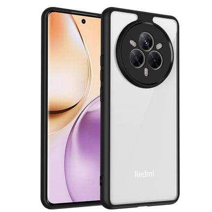 Kapa Hawkeye Clear Back Cover for Realme 14 Pro 5G | Camera Lens Protector Shockproof Slim Clear Case Cover (Black Sides)