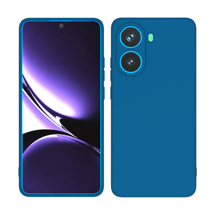 Kapa Matte Protective Lens Flexible Back Cover for Poco X7 Pro 5G | Slim Silicone with Soft Lining Shockproof Full Body Bumper Case (Blue)