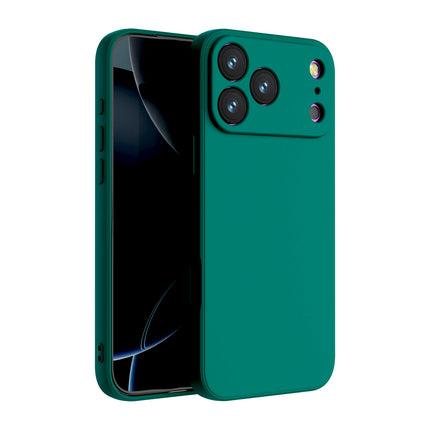 Kapa Matte Protective Lens Flexible Back Cover for Apple iPhone 17 Pro | Slim Silicone with Soft Lining Shockproof Full Body Bumper Case (Green)