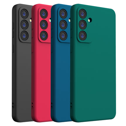 Kapa Matte Protective Lens Flexible Back Cover for Samsung Galaxy M55 / F55 | Slim Silicone with Soft Lining Shockproof Full Body Bumper Case (Black)