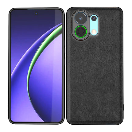 Kapa Tux Leather Back Cover for Oppo K13 Turbo / K13 Turbo Pro | Slim Shockproof Camera Protection Bumper Case (Black)