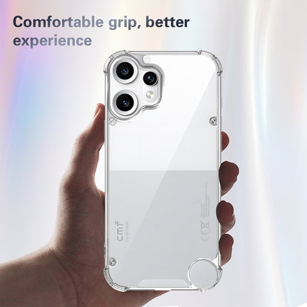 Kapa Airbag Armor Back Cover for CMF Phone 2 Pro | Clear Slim Shockproof [Military Grade Protection] Hybrid Bumper Case (Clear)