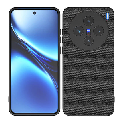 Kapa Soft Full Fabric Protective Back Case Cover for Vivo X200 (5G) | Shockproof Slim Hard Anti Slip Back Case (Black) - Mobizang