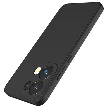 Kapa Matte Protective Lens Flexible Back Cover for Oppo Reno 13 Pro | Slim Silicone with Soft Lining Shockproof Full Body Bumper Case (Black)