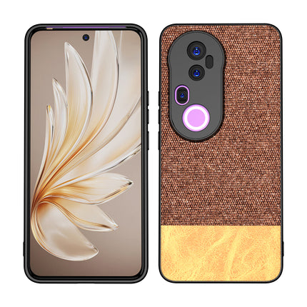 Kapa Soft Fabric & Leather Hybrid Protective Back Cover for Vivo T4 Ultra 5G | Shockproof Slim Hard Anti Slip Back Case (Brown)