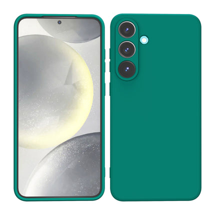 Kapa Matte Protective Lens Flexible Back Cover for Samsung Galaxy S25 | Slim Silicone with Soft Lining Shockproof Full Body Bumper Case (Green)