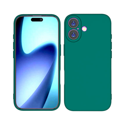 Kapa Matte Protective Lens Flexible Back Cover for Apple iPhone 17 | Slim Silicone with Soft Lining Shockproof Full Body Bumper Case (Green)