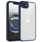 Kapa Hawkeye Clear Back Cover for Apple iPhone 16E | Camera Lens Protector Shockproof Slim Clear Case Cover (Blue Sides)