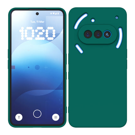 Kapa Matte Protective Lens Flexible Back Cover for Nothing Phone 3A 5G | Slim Silicone with Soft Lining Shockproof Full Body Bumper Case (Green)