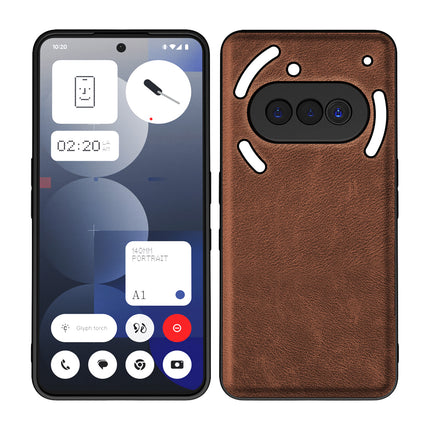 Kapa Tux Leather Back Cover for Nothing Phone 3A 5G | Slim Shockproof Camera Protection Bumper Case (Brown)