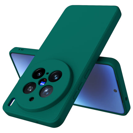 Kapa Matte Protective Lens Flexible Back Cover for Vivo X200 Pro (5G) | Slim Silicone with Soft Lining Shockproof Full Body Bumper Case (Green)