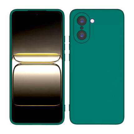 Kapa Matte Protective Lens Flexible Back Cover for OnePlus Nord CE 5 | Slim Silicone with Soft Lining Shockproof Full Body Bumper Case (Green)