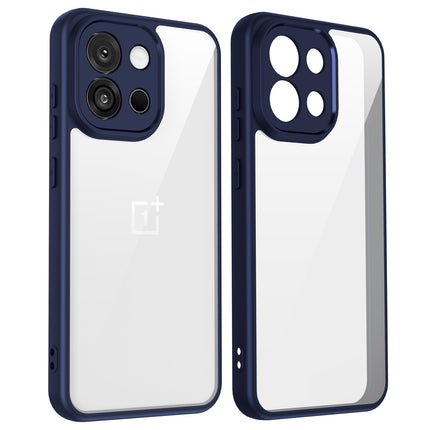 Kapa Hawkeye Clear Slim Tough Back Cover for OnePlus 13S | Camera Lens Protector Anti Yellow Shockproof Clear Hybrid Case Cover (Blue)