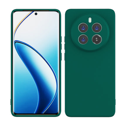 Kapa Matte Protective Lens Flexible Back Cover for Realme 12 Pro / 12 Pro Plus | Slim Silicone with Soft Lining Shockproof Full Body Bumper Case (Green)