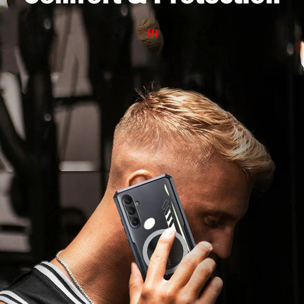 Kapa Magnetic Heat Dissipation Gaming Back Cover For Samsung Galaxy A34 | Slim Shockproof Bumper Case (Black)