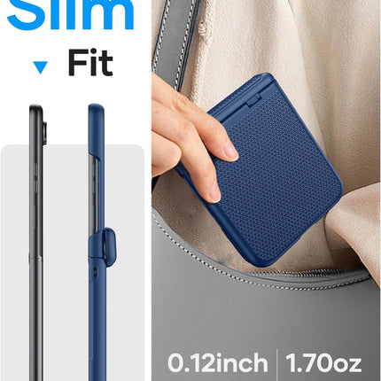 Kapa Textured Grip Hinge Protection Back Cover for Moto Razr 50 Ultra| with [Inbuilt Glass] Full Body Shockproof Hard Back Case (Blue)
