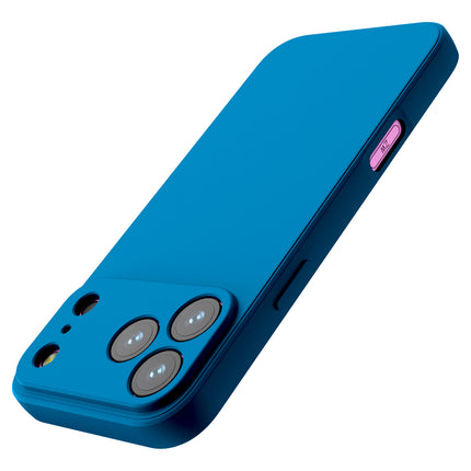 Kapa Matte Protective Lens Flexible Back Cover for Apple iPhone 17 Pro | Slim Silicone with Soft Lining Shockproof Full Body Bumper Case (Blue)