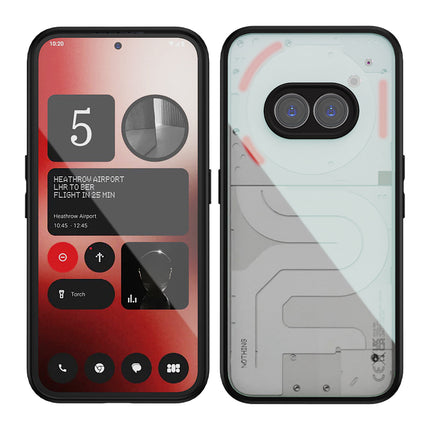 Kapa Hawkeye Clear Back Cover for Nothing Phone 2A | Camera Lens Protector Shockproof Slim Clear Case Cover (Black Sides) - Mobizang
