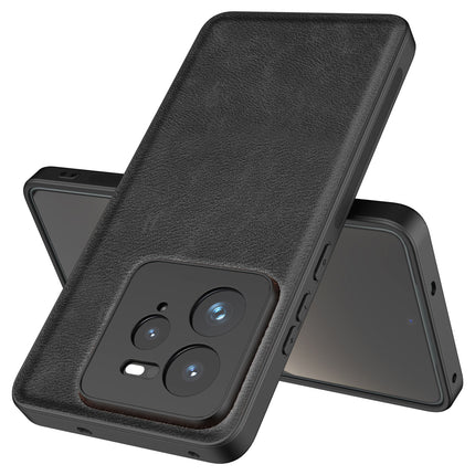 Kapa Tux Leather Back Cover for Realme GT 7 PRO | Slim Shockproof Camera Protection Bumper Case (Black) - Mobizang