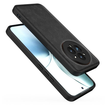 Kapa Tux Leather Back Cover for Realme 14 Pro 5G | Slim Shockproof Camera Protection Bumper Case (Black)