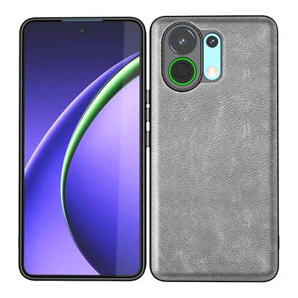 Kapa Tux Leather Back Cover for Oppo K13 Turbo / K13 Turbo Pro | Slim Shockproof Camera Protection Bumper Case (Grey)
