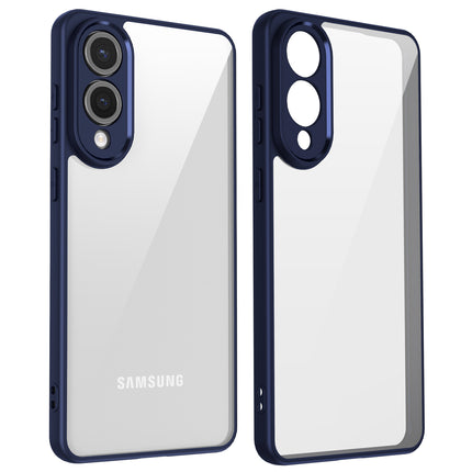 Kapa Hawkeye Clear Slim Tough Back Cover for Samsung Galaxy S25 Edge | Camera Lens Protector Anti Yellow Shockproof Clear Hybrid Case Cover (Blue)