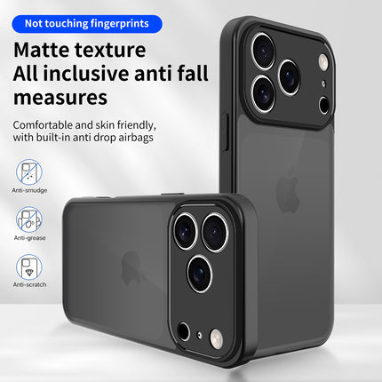 Kapa Smoked Hawkeye Matte Slim Tough Back Cover for Apple iPhone 17 Pro | Camera Lens Protector Anti Yellow Shockproof Matte Hybrid Case Cover (Smoked Black)