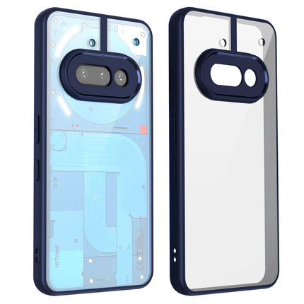 Kapa Hawkeye Clear Back Cover for Nothing Phone 3A 5G | Camera Lens Protector Shockproof Slim Clear Case Cover (Blue Sides)